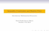 Inequality Constraints and Shadow Price