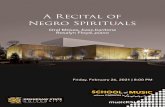 A Recital of Negro Spirituals - Kennesaw State University