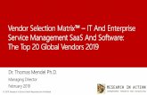 Vendor Selection Matrix - IT And Enterprise Service ...