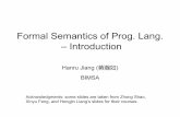 Formal Semantics of Prog. Lang. –Introduction