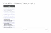 Public Health Activities and Services - 2014
