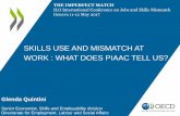 SKILLS USE AND MISMATCH AT WORK : WHAT DOES PIAAC …