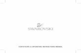 CertifiCate & Operating instruCtiOns Manual - Swarovski