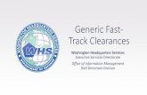 Generic Fast- Track Clearances