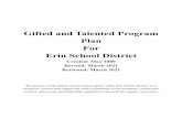 Gifted and Talented Program Plan