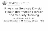 Physician Services Division Health Information Privacy and ...