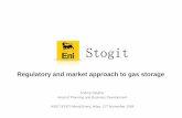 Regulatory and market approach to gas storage