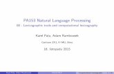 PA153 Natural Language Processing - Masaryk University