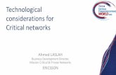 Technological considerations for Critical networks