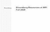 Bloomberg Resources at WPI Fall 2020