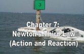 Chapter 7: Newton’s Third Law or Motion