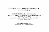WESLEY HISTORICAL SOCIETY' ; GENERAL INDEX TO THE ...