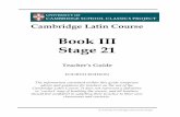 Book III Stage 21 - Distance Learners