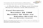 Panel Documents November 24, 1944~ Musashino Air Raids …