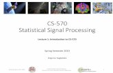 CS-570 Statistical Signal Processing