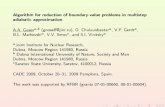 Algorithm for reduction of boundary-value problems in ...