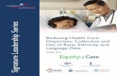 Reducing Health Care Disparities: Collection and Use of ...