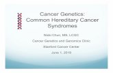 Cancer Genetics: Common Hereditary Cancer Syndromes
