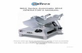 MAX Series Automatic 8512 OPERATOR’S MANUAL