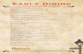 Early Dining - Harry's Restaurant