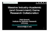 Massive Industry-Academic (and Government) Game …