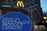 2020-21 McDONALD’S PRODUCT CATALOG