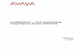 Configuration — IPv4 and Routing Avaya Secure Router …