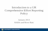 Introduction to a UR Comprehensive Effort Reporting Policy ...