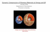 Dynamic Compression of Planetary Materials at Omega and EP