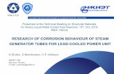 RESEARCH OF CORROSION BEHAVIOUR OF STEAM …