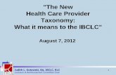 The New Taxonomy Code: What it Means to the IBCLC.