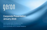 Corporate Presentation January 2018 - Geron