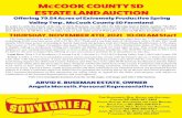 McCOOK COUNTY SD ESTATE LAND AUCTION