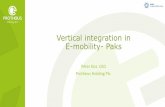 Vertical integration in E-mobility- Paks