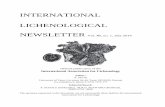 INTERNATIONAL LICHENOLOGICAL NEWSLETTER Vol. , no. …