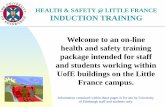 HEALTH & SAFETY @ LITTLE FRANCE INDUCTION TRAINING …
