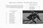 Bronco Girls' Field Hockey - Boise State University