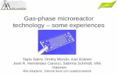 Gas-phase microreactor technology some experiences