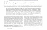 Method Estimation of alternative splicing variability in ...