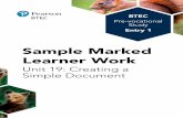 Sample Marked Learner Work - Pearson