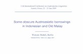 Some obscure Austroasiatic borrowings in Indonesian and ...