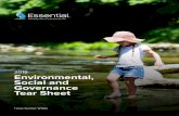 2019 Environmental, Social and Governance Tear Sheet
