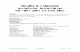 Double Din Upgrade Installation Instructions for 1997-2004 ...