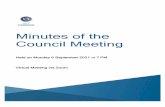 Council Meeting Minutes of the