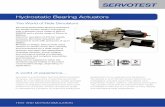 Hydrostatic Bearing Actuators - Servotest