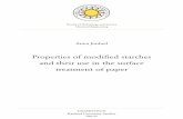 Properties of modified starches and their use in the ...