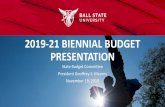 2019-21 BIENNIAL BUDGET PRESENTATION