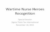 Wartime Nurse Heroes Recognition