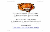 Colorado Springs Christian School Fourth Grade Course ...