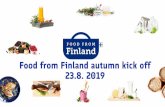 Food from Finland autumn kick off 23.8. 2019